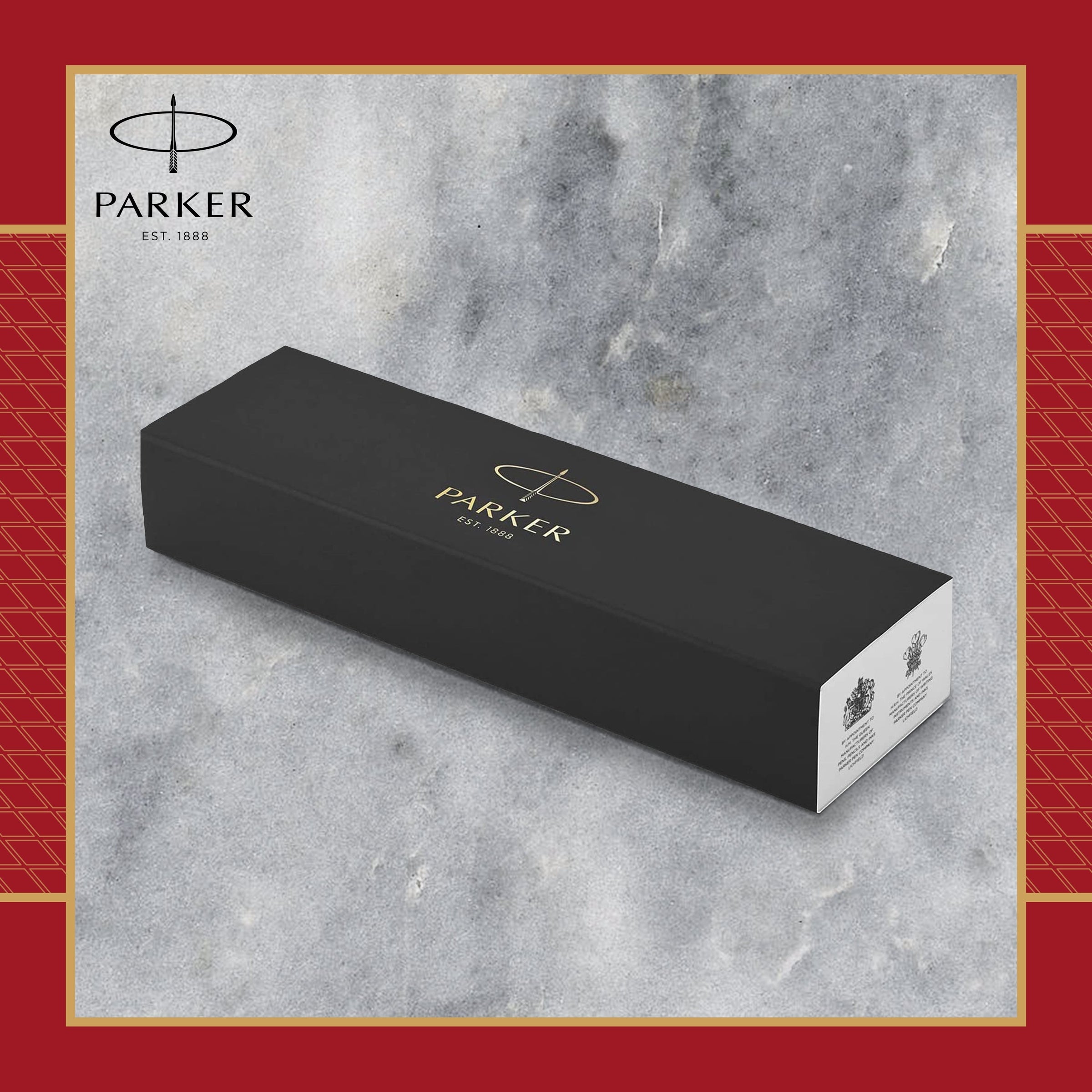 Parker IM Premium Fountain Pen Red Lacquer and Gold Trim Fine Nib