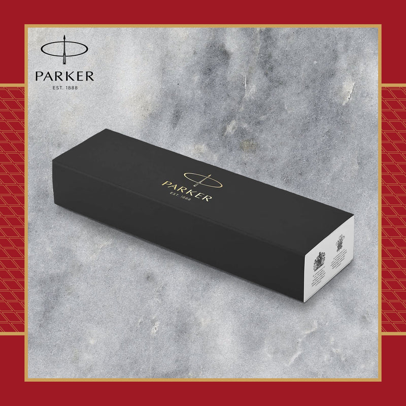 Parker IM Premium Fountain Pen Red Lacquer and Gold Trim Fine Nib