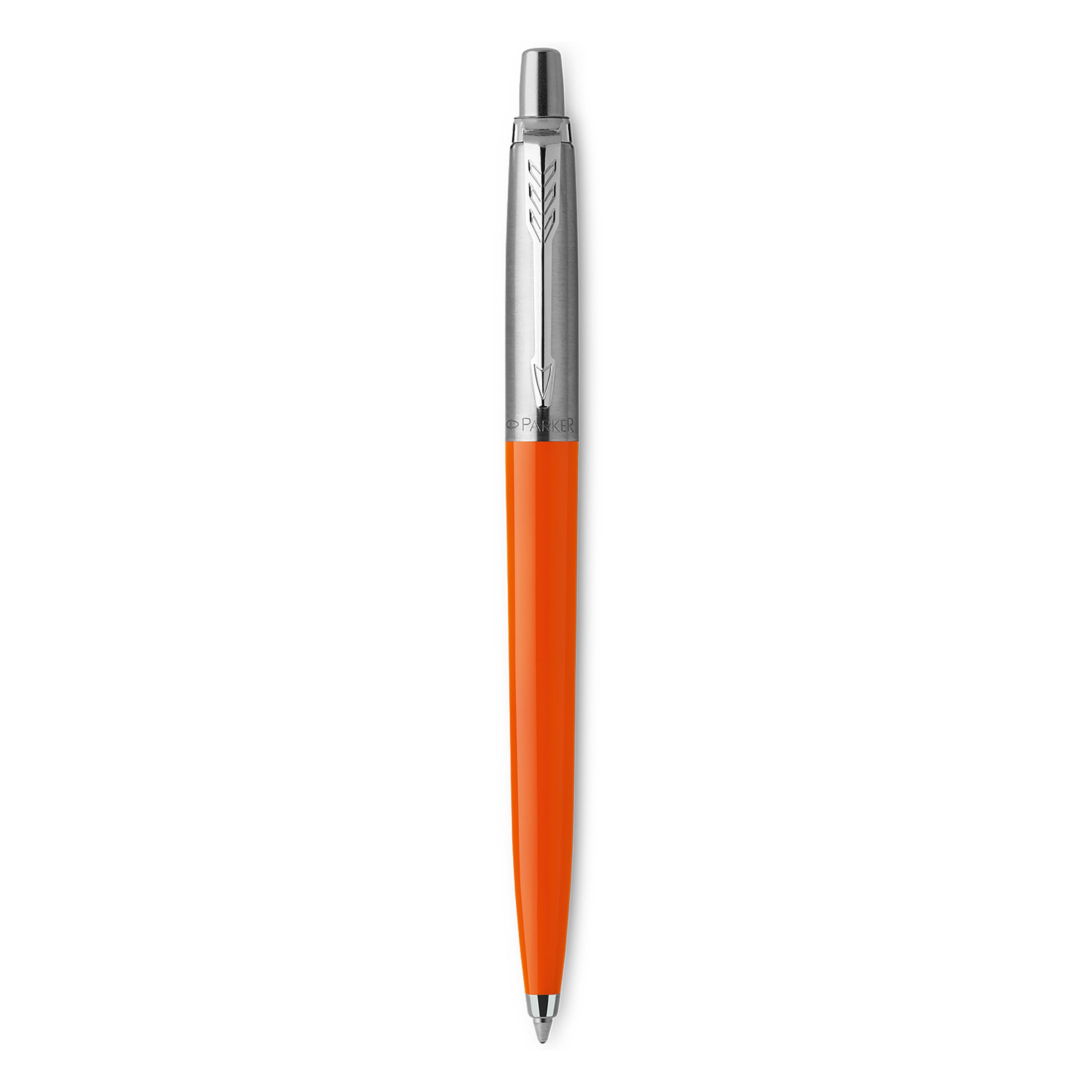 Parker Jotter Original Ballpoint Pen Orange and Chrome Trim Medium Tip