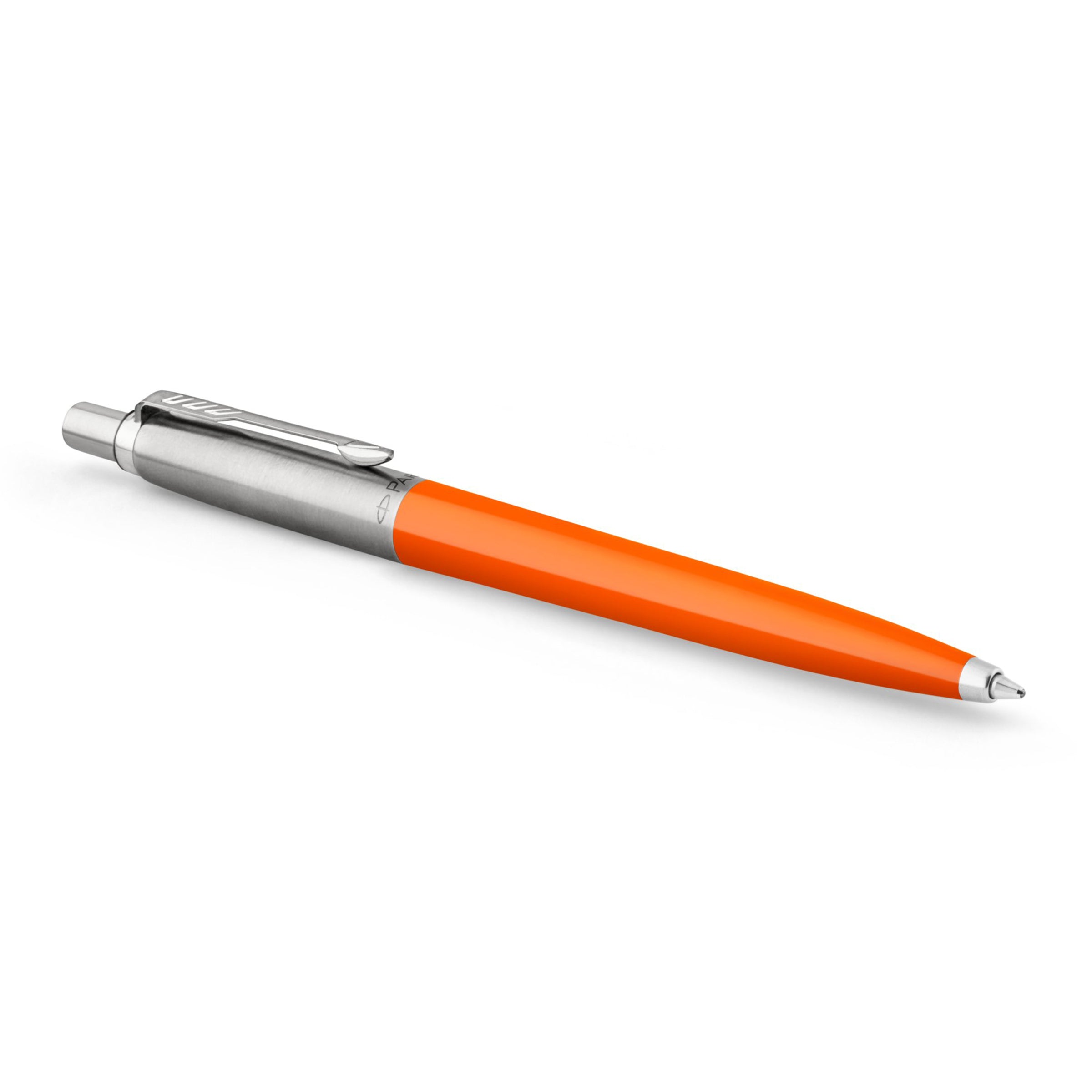 Parker Jotter Original Ballpoint Pen Orange and Chrome Trim Medium Tip