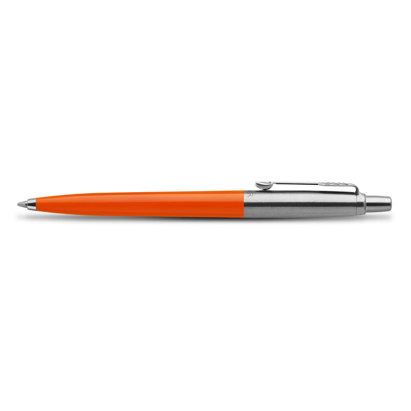 Parker Jotter Original Ballpoint Pen Orange and Chrome Trim Medium Tip