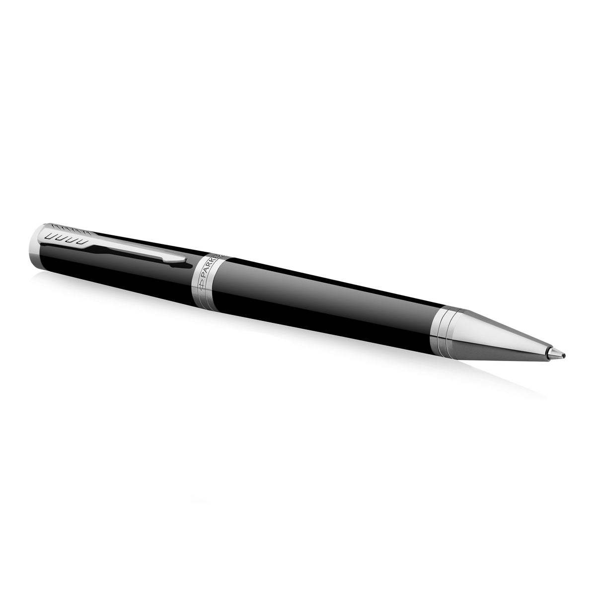 Parker Ingenuity Ballpoint Pen Black Lacquer and Chrome Trim Medium Tip