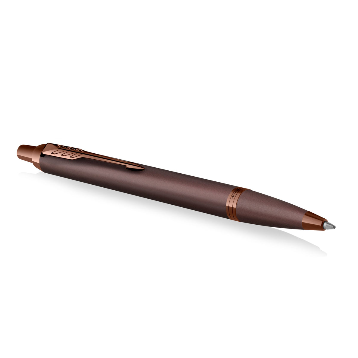 Parker IM Monochrome Ballpoint Pen Burgundy Stainless Steel Medium Tip