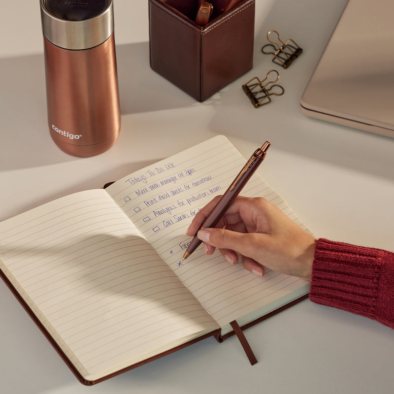 Parker IM Monochrome Ballpoint Pen Burgundy Stainless Steel Medium Tip