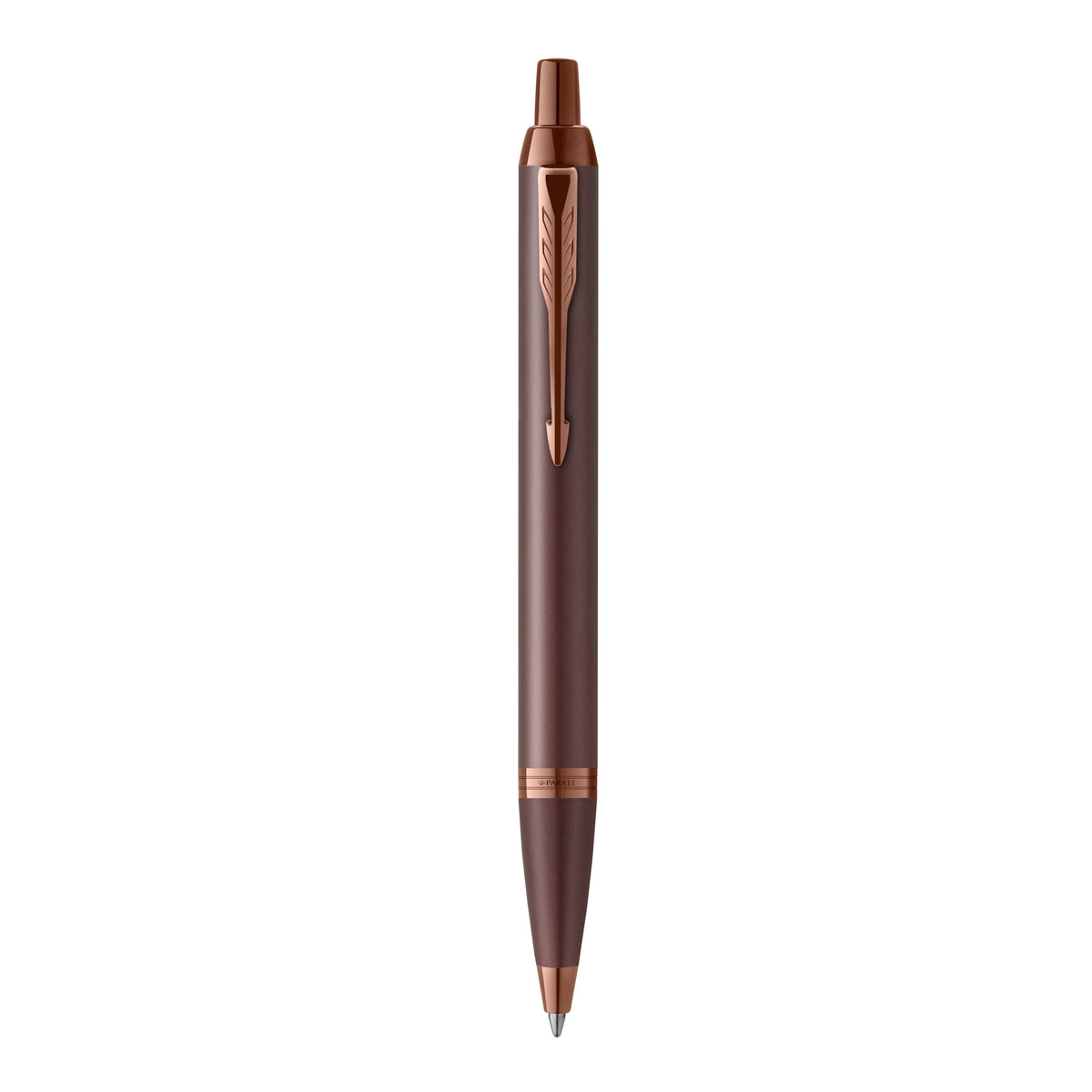 Parker IM Monochrome Ballpoint Pen Burgundy Stainless Steel Medium Tip