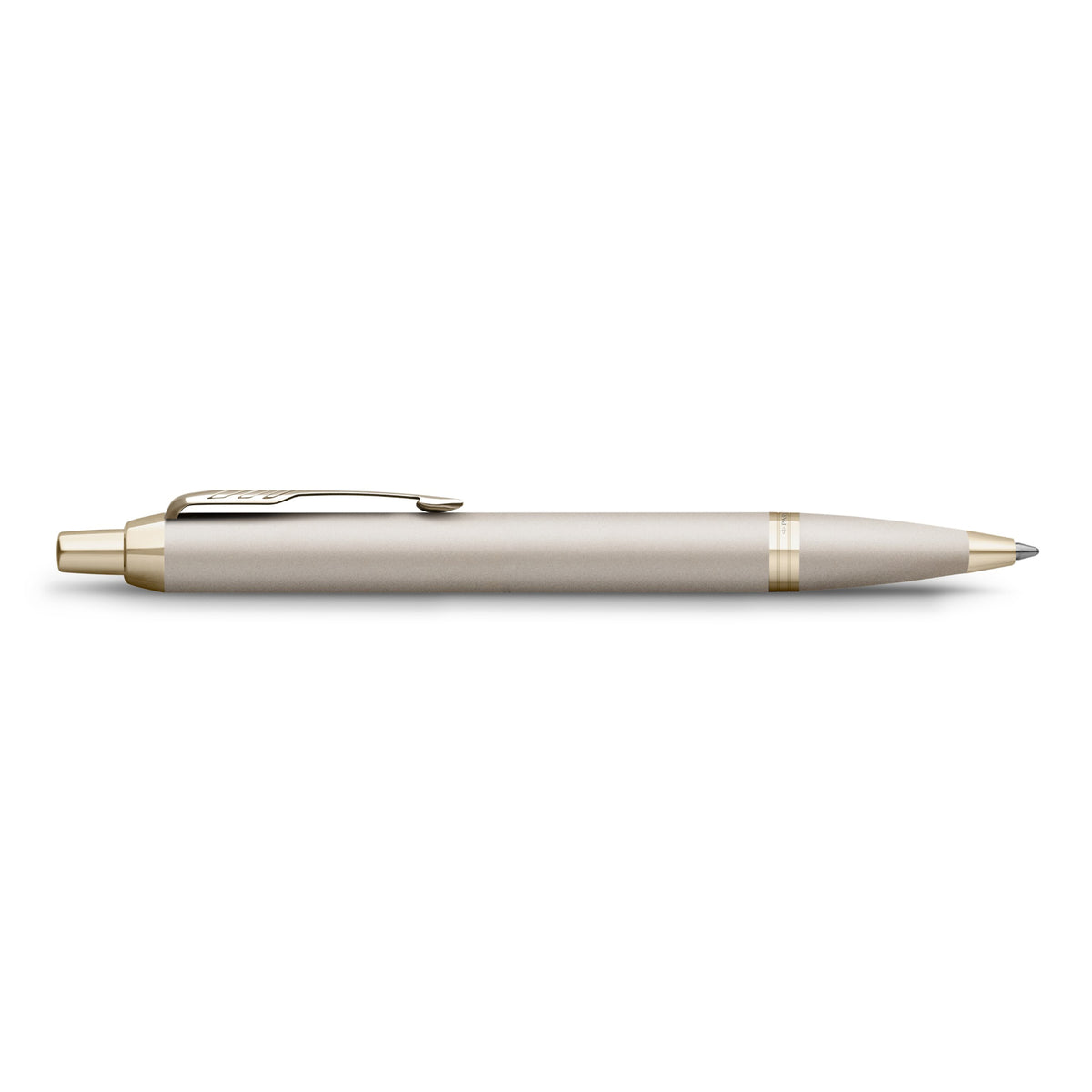 Parker IM Monochrome Ballpoint Pen Champagne Stainless Steel Medium Tip