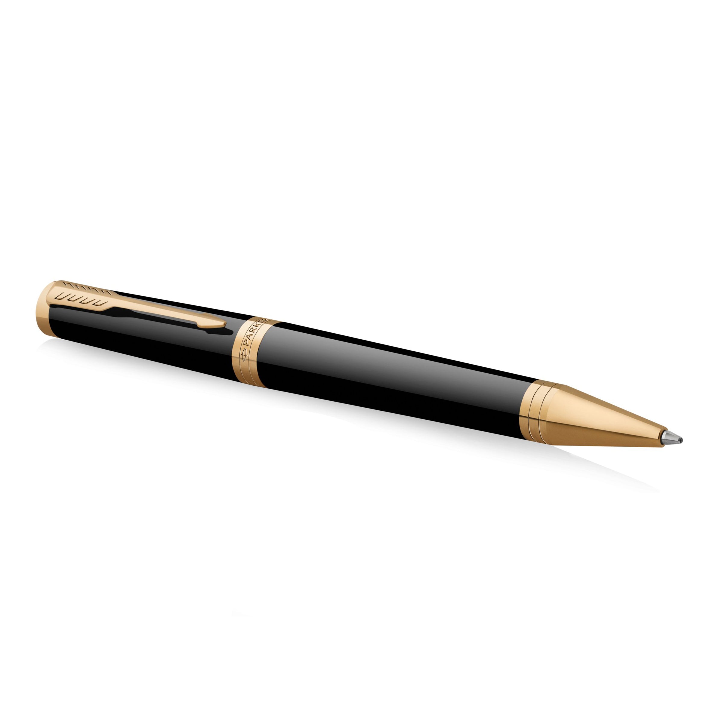 Parker Ingenuity Ballpoint Pen Black Lacquer and Gold Trim Medium Tip