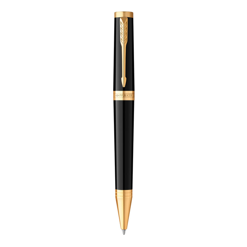 Parker Ingenuity Ballpoint Pen Black Lacquer and Gold Trim Medium Tip