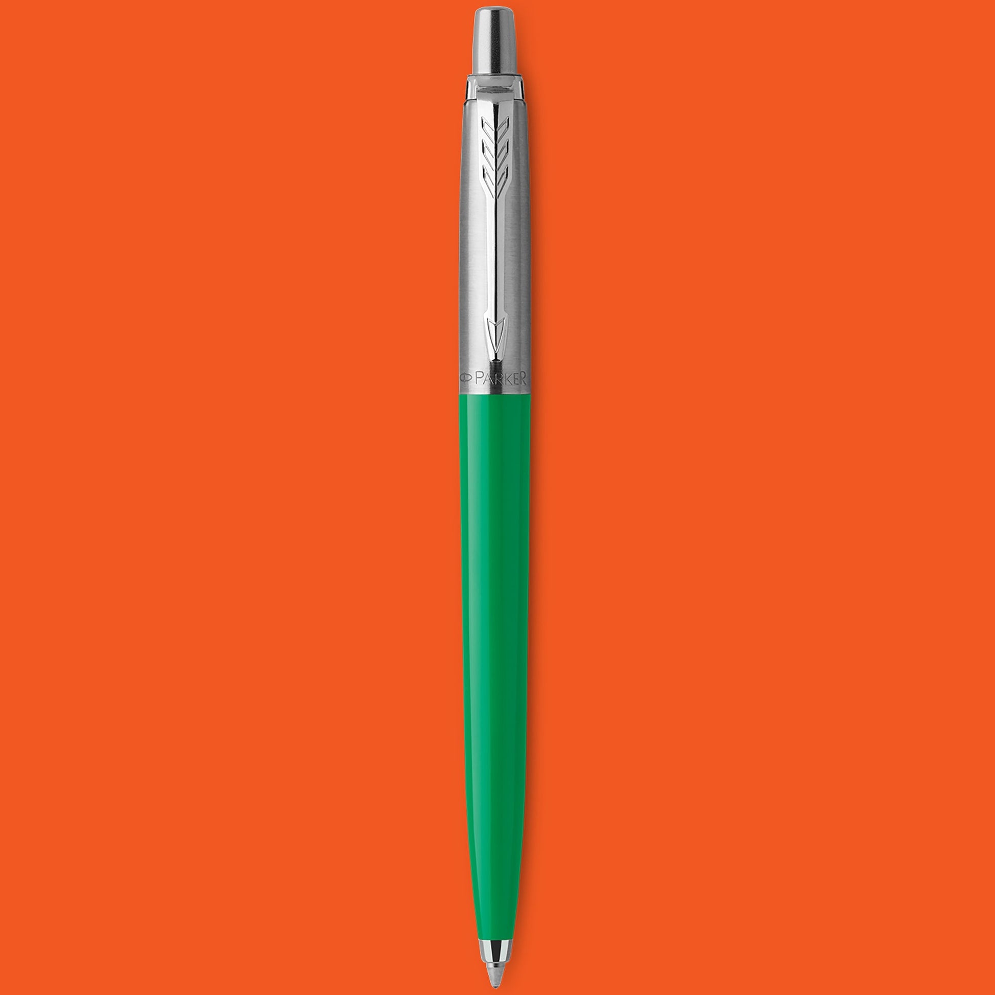 Parker Jotter Original Ballpoint Pen Green and Chrome Trim Medium Tip