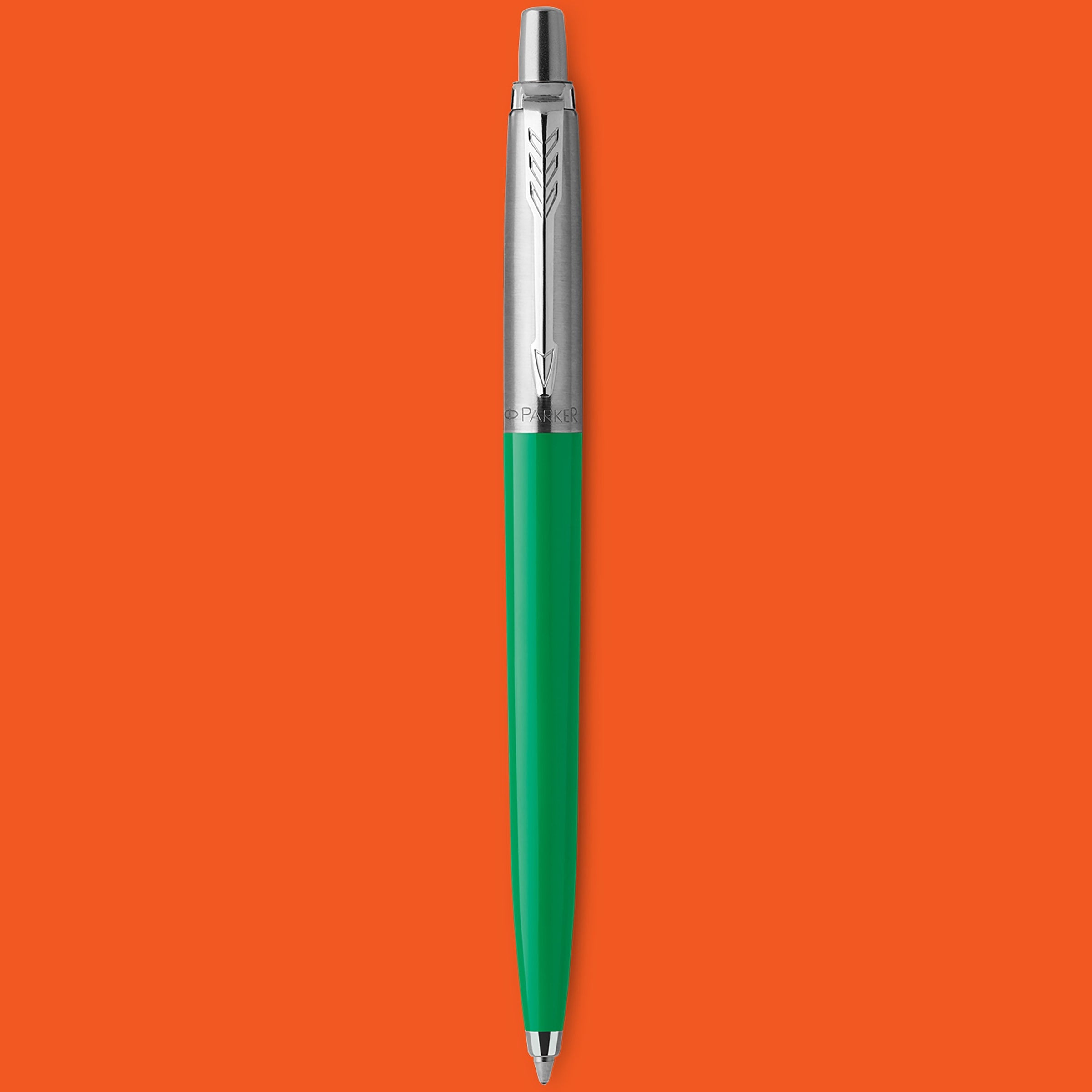 Parker Jotter Original Ballpoint Pen Green and Chrome Trim Medium Tip