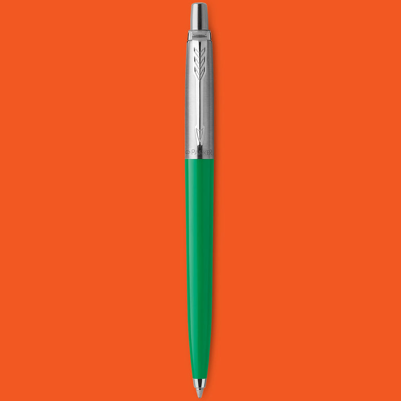 Parker Jotter Original Ballpoint Pen Green and Chrome Trim Medium Tip