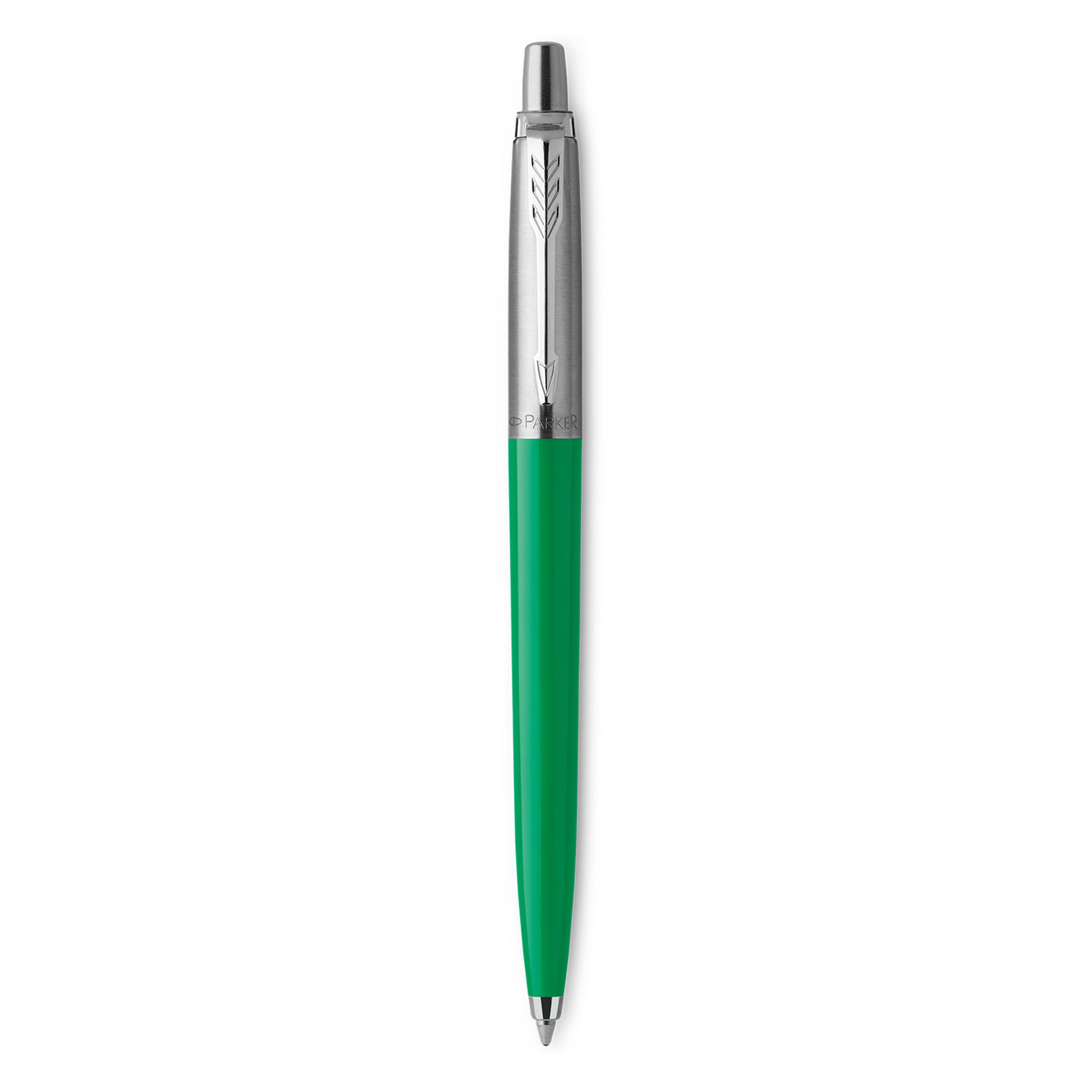 Parker Jotter Original Ballpoint Pen Green and Chrome Trim Medium Tip