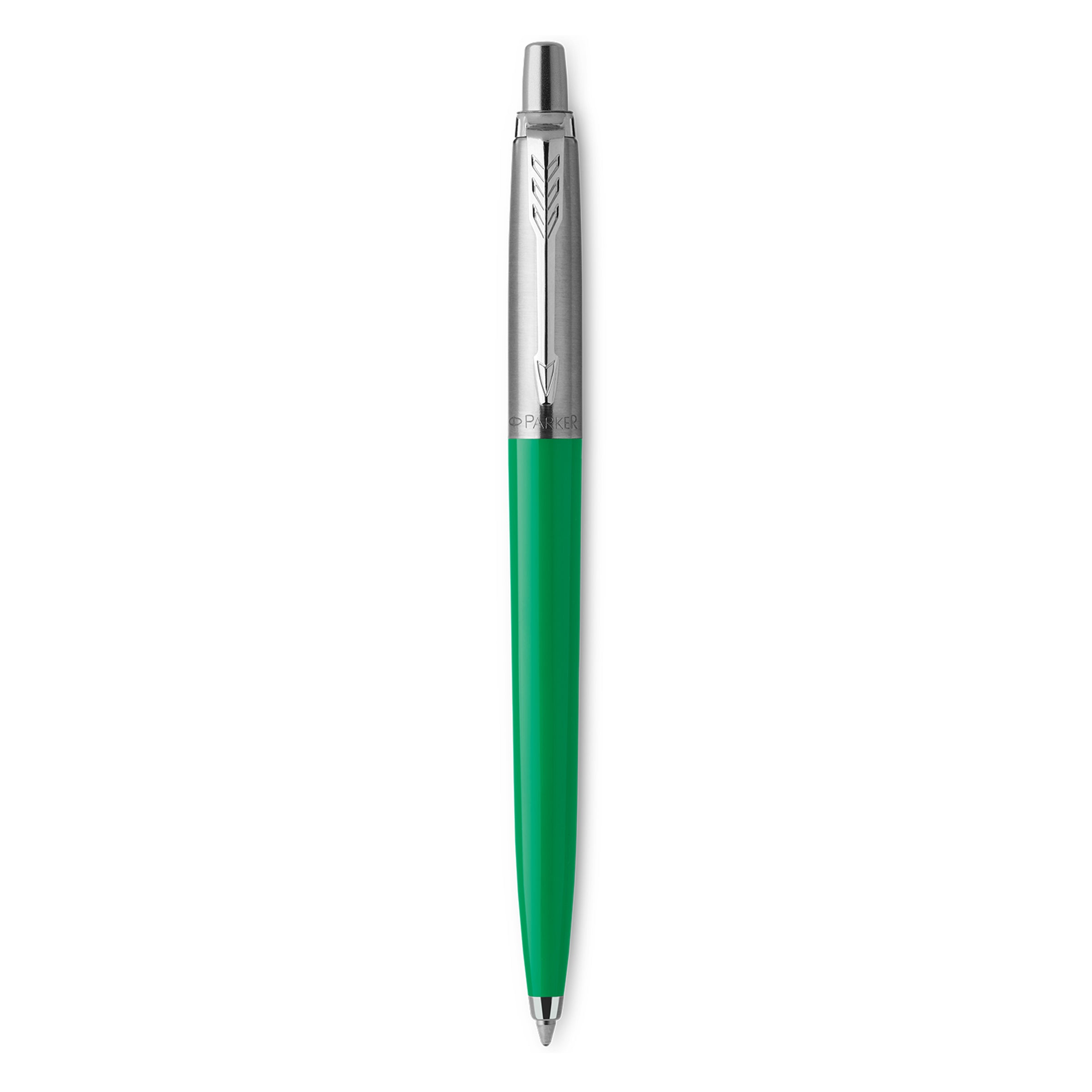Parker Jotter Original Ballpoint Pen Green and Chrome Trim Medium Tip