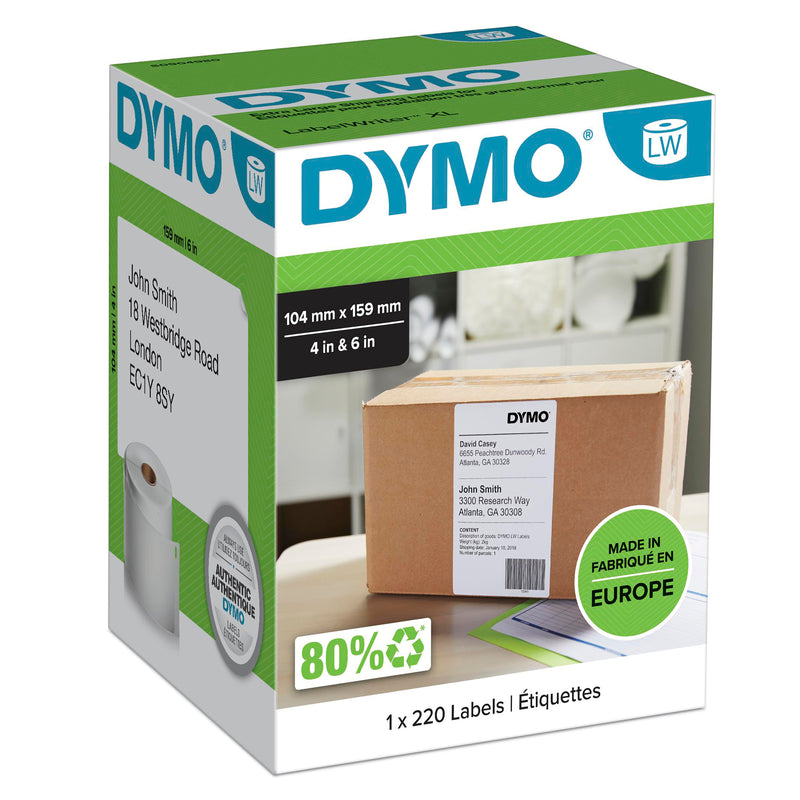 Dymo LabelWriter Extra Large Shipping Labels 104mm x 159mm (4 x 6) - 3D view