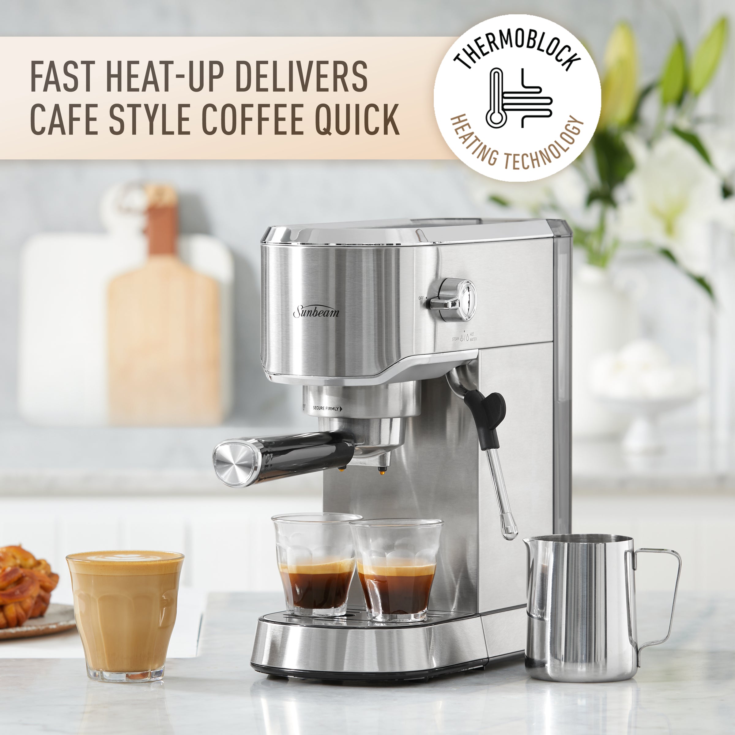 Sunbeam Compact Barista Espresso Machine Stainless