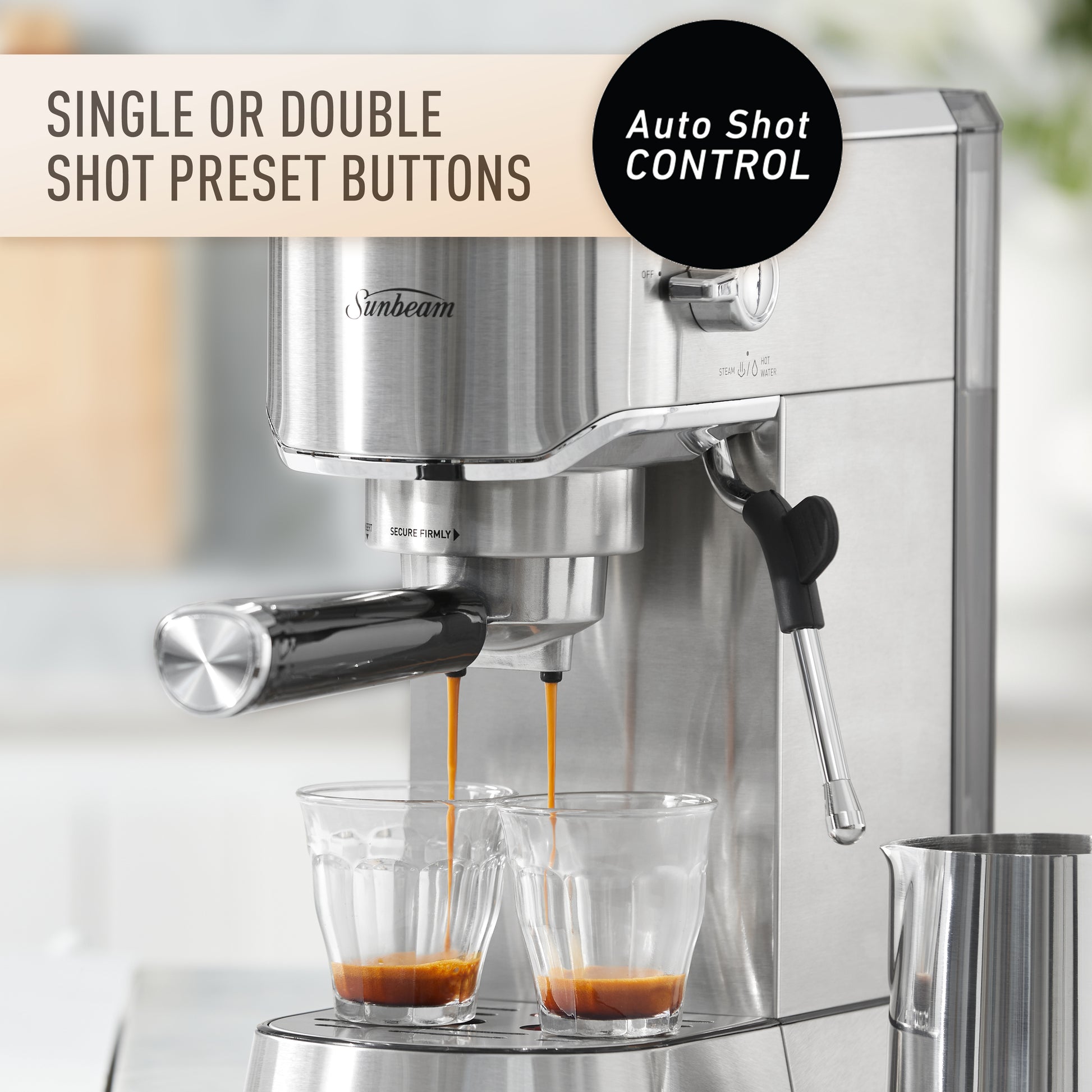 Sunbeam Compact Barista Espresso Machine Stainless