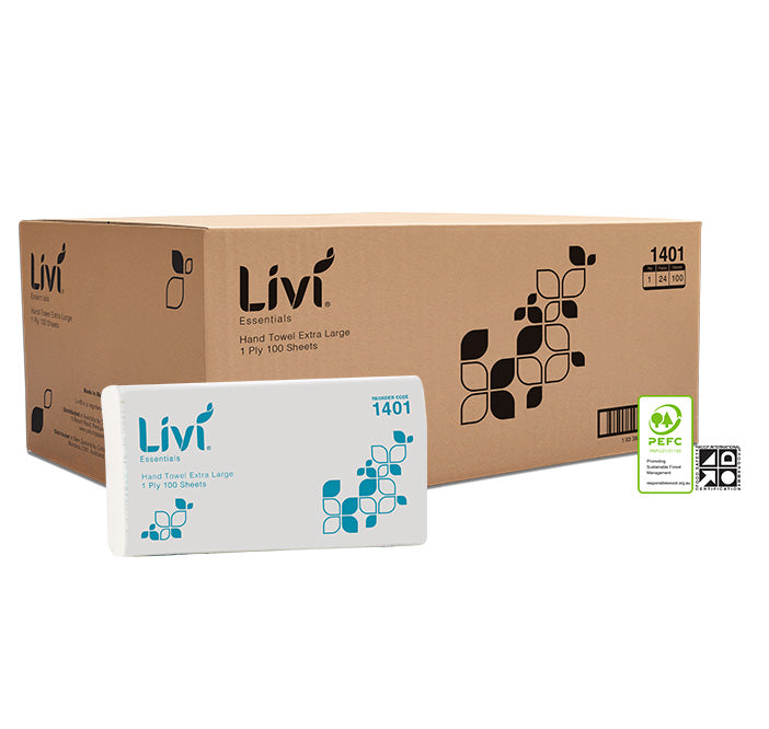 Livi 1401 Essentials extra large hand towel carton
