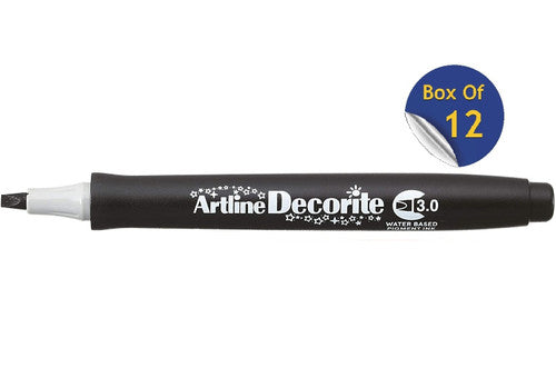 Artline Decorite Marker 3.0mm Black Box of 12