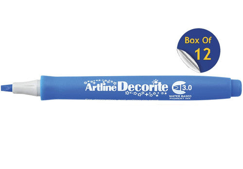 Artline Decorite Marker 3.0mm Blue Box of 12