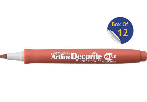 Artline Decorite Marker 3.0mm Brown Box of 12