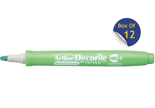 Artline Decorite Marker 3.0mm Metallic Green Box of 12