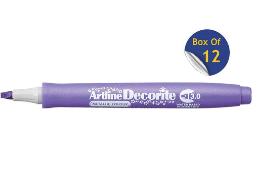 Artline Decorite Marker 3.0mm Metallic Purple Box of 12