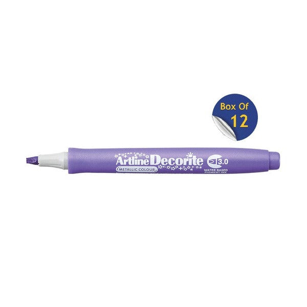 Artline Decorite Marker 3.0mm Metallic Purple Box of 12
