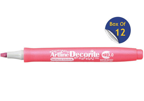 Artline Decorite Marker 3.0mm Metallic Pink Box of 12