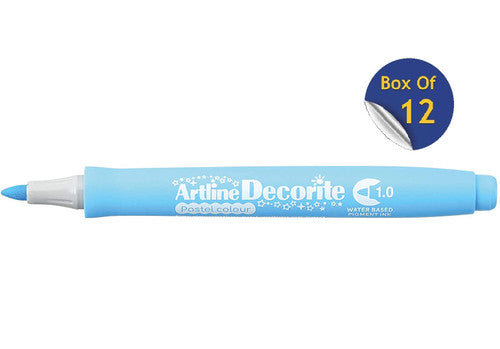 Artline Decorite Marker 1.0mm Pastel Blue Box of 12