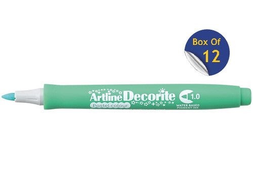 Artline Decorite Marker 1.0mm Pastel Green Box of 12