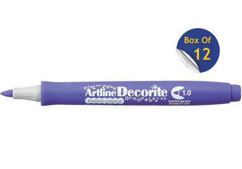 Artline Decorite Marker 1.0mm Pastel Purple Box of 12