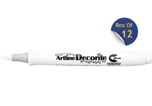 Artline Decorite Marker Brush White Box of 12
