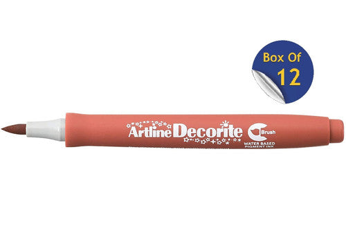 Artline Decorite Marker Brush Brown Box of 12