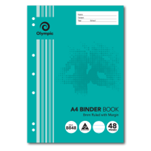Olympic Binder Book A4 48 Pages 8mm Feint Stapled Pack of 20