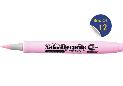 Artline Decorite Marker Brush Pastel Pink Box of 12