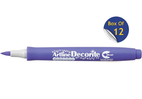 Artline Decorite Marker Brush Pastel Purple Box of 12