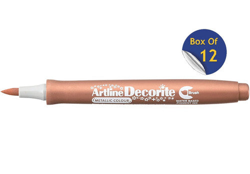 Artline Decorite Marker Brush Bronze Box of 12