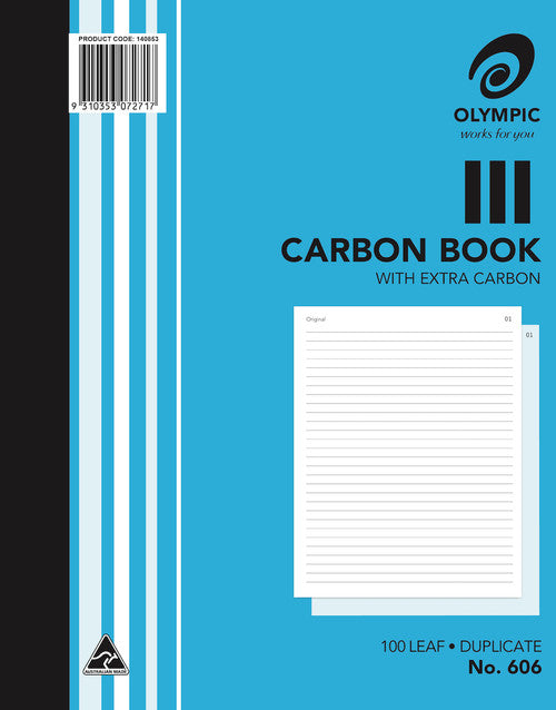 Olympic Carbon Book 606 Duplicate 100 Leaf 250 x 200mm