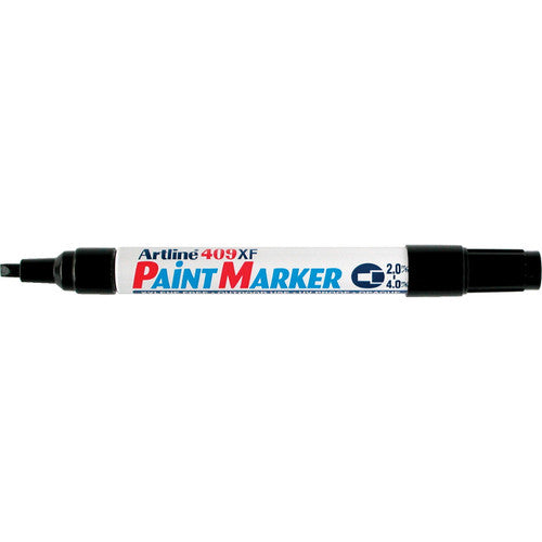 Artline 409 Paint Marker 4.0mm Chisel Black Box of 12