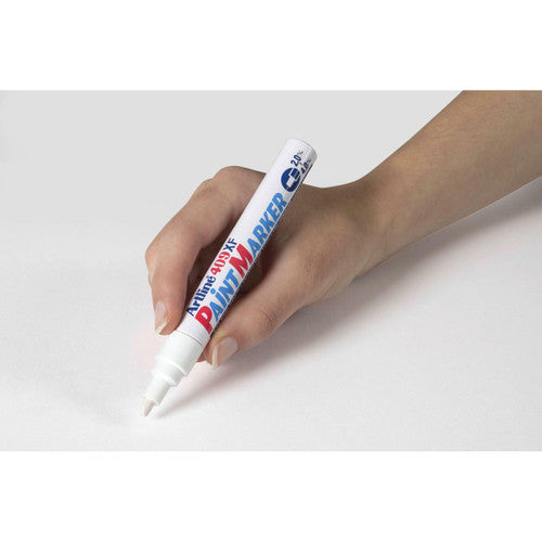 Artline 409 Paint Marker 4.0mm Chisel White Box of 12