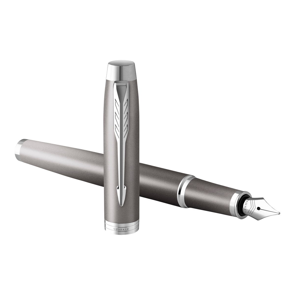 Parker IM Writing Rituals Fountain Pen Grey Lacquer and Chrome Trim Medium Nib