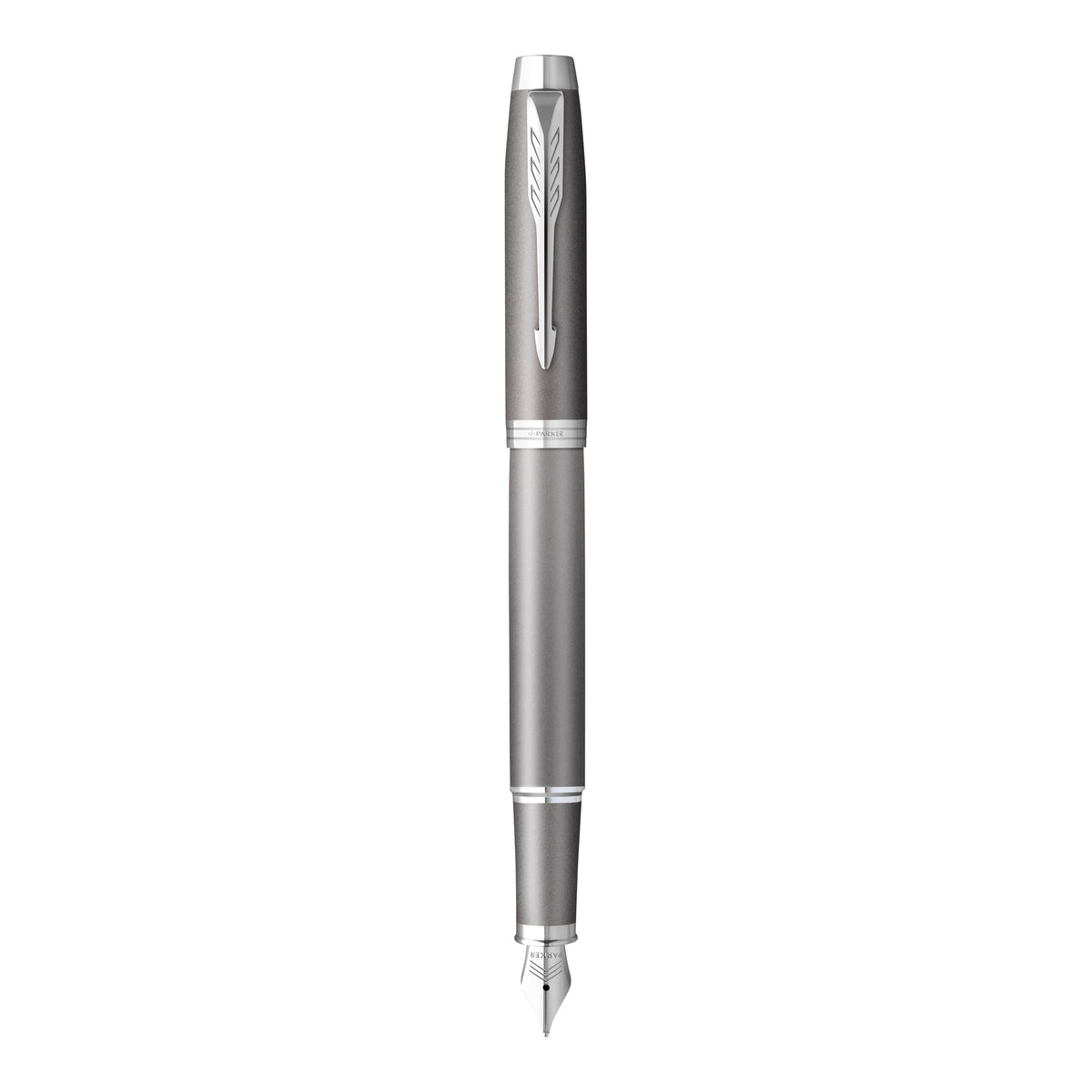 Parker IM Writing Rituals Fountain Pen Grey Lacquer and Chrome Trim Medium Nib