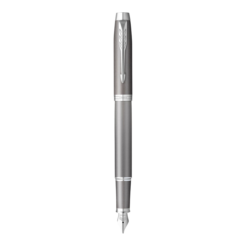 Parker IM Writing Rituals Fountain Pen Grey Lacquer and Chrome Trim Medium Nib