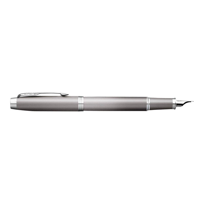 Parker IM Writing Rituals Fountain Pen Grey Lacquer and Chrome Trim Medium Nib