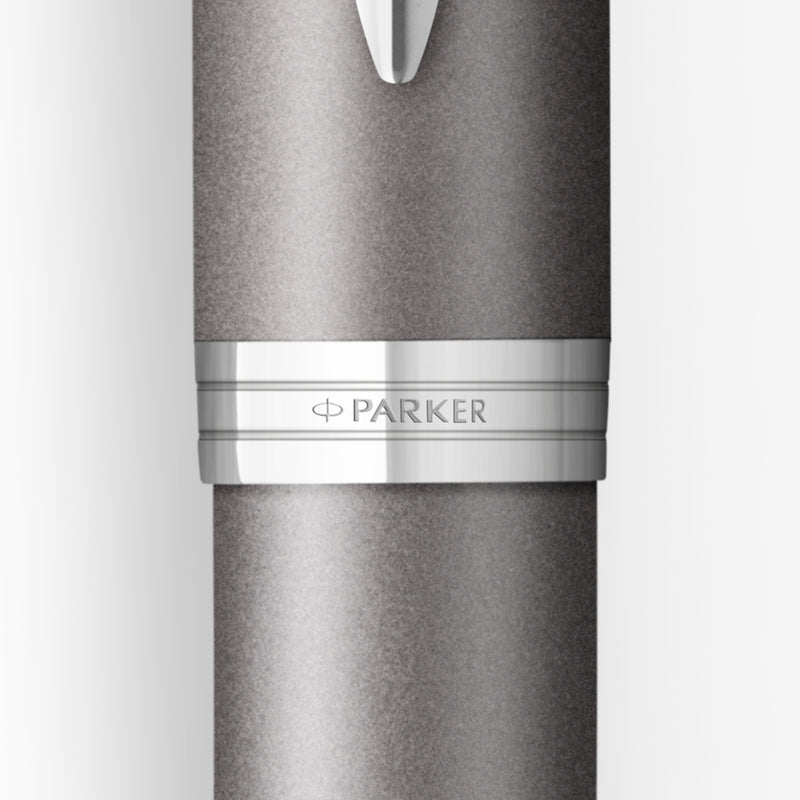 Parker IM Writing Rituals Fountain Pen Grey Lacquer and Chrome Trim Medium Nib