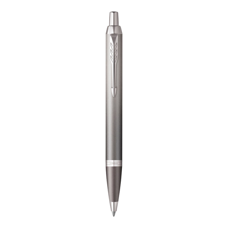 Parker IM Writing Rituals Ballpoint Pen Grey Lacquer and Chrome Trim Medium Tip