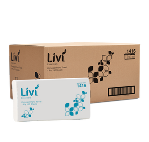 Livi 1416 Essentials compact hand towel carton