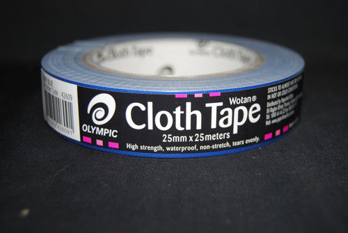 Olympic Wotan Cloth Tape 25mm x 25m Binding Navy Blue