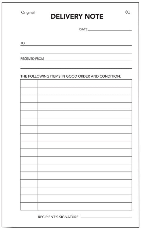 Olympic Delivery Book 636 Carbon Triplicate 100 Leaf 200 x 125mm