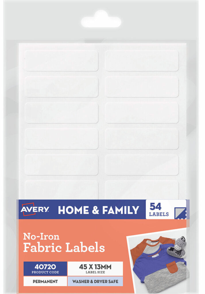 Avery No Iron Fabric Labels Pack of 54 Labels – view 2